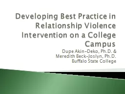 Developing Best Practice in Relationship Violence Intervention on a College Campus