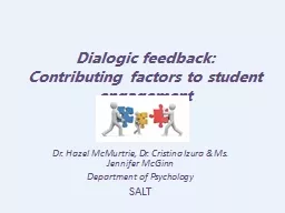 Dialogic feedback:  Contributing factors to student engagement