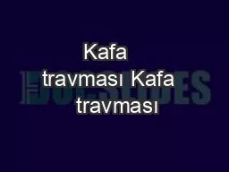 Kafa travmas