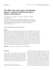 The allelic state at the major semidwarng genes in a p