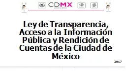 Ley de Transparencia, Acceso a la Información Pública y Rendición de Cuentas de la Ciudad de Mé
