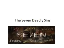 The Seven Deadly Sins Pride