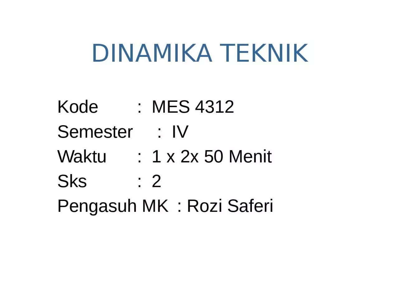 PPT-DINAMIKA TEKNIK