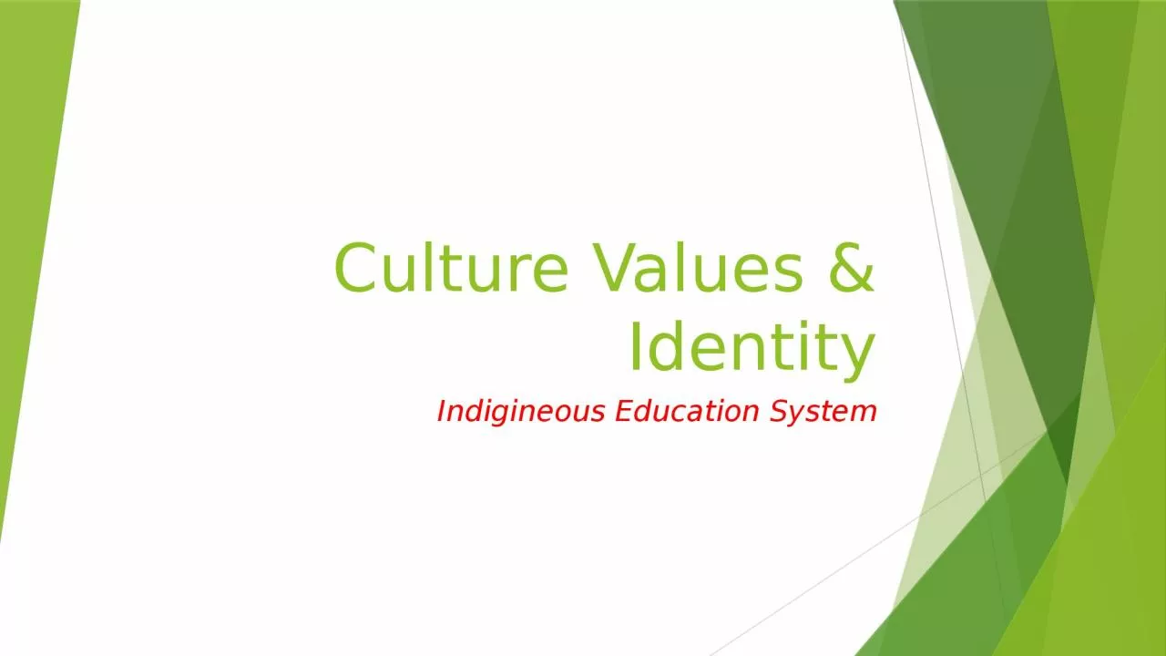 PPT-Culture Values & Identity