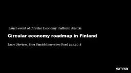 Circular  economy   roadmap