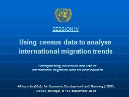 SESSION IV Using census data to