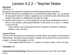 Lesson 4.2.2 – Teacher Notes