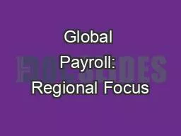 Global Payroll: Regional Focus