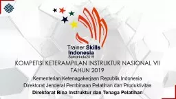 KOMPETISI KETERAMPILAN INSTRUKTUR NASIONAL VII