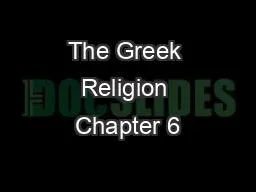 The Greek Religion Chapter 6