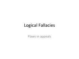 Logical Fallacies Flaws in appeals