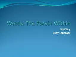 Words: The Power Within Lesson 15