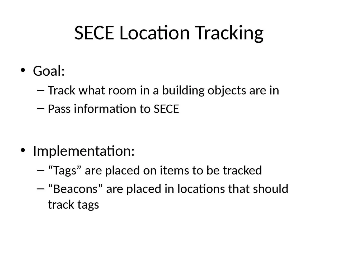 PPT-SECE Location Tracking