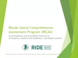 Rhode Island Comprehensive Assessment Program (RICAS)