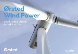 Ørsted Wind Power Leading the energy