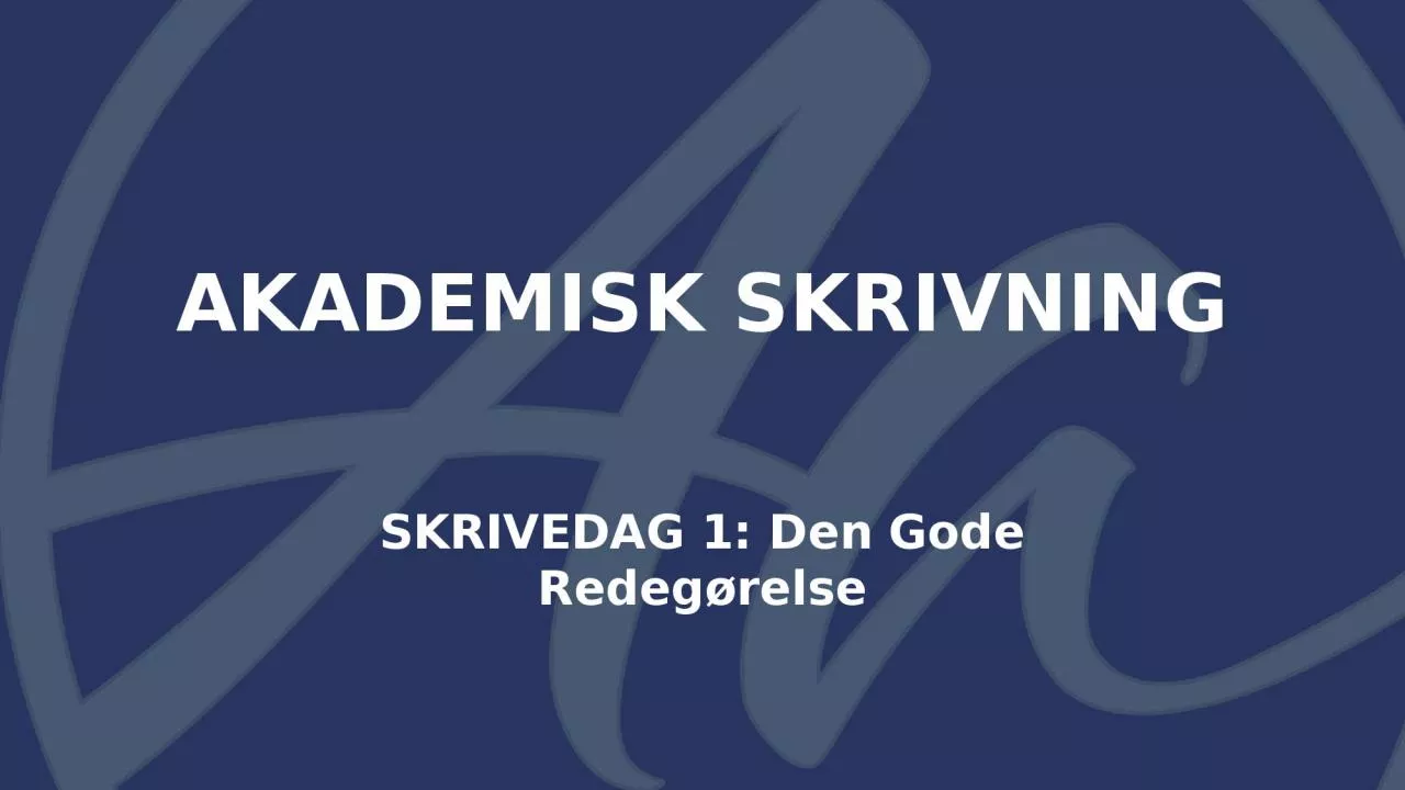 PPT-AKADEMISK SKRIVNING