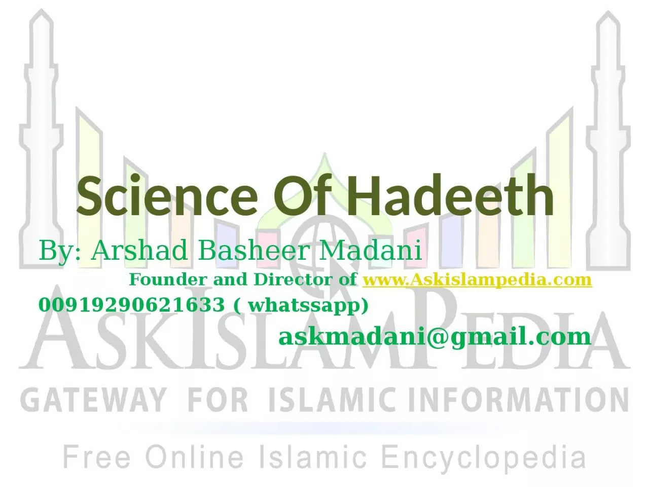 PPT-Science Of Hadeeth