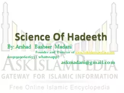 Science Of Hadeeth