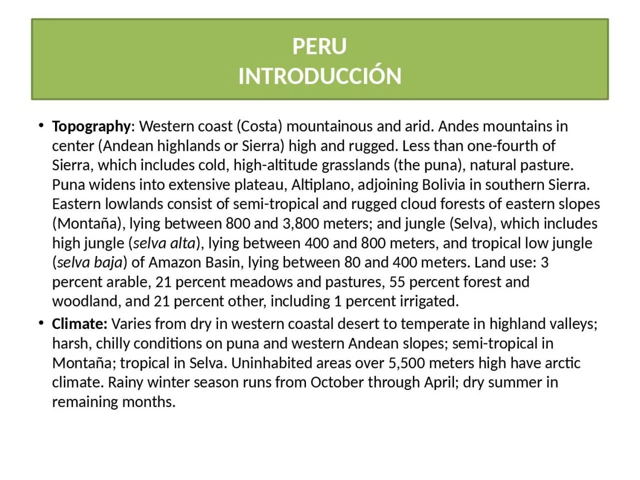 PPT-PERU INTRODUCCI N