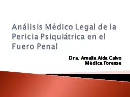 PPT-Análisis Médico Legal de la Pericia Psiquiátrica en el Fuero Penal