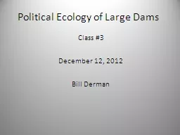 Political Ecology of Large Dams