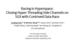Racing in Hyperspace:  Closing Hyper-Threading Side Channels on SGX with Contrived Data