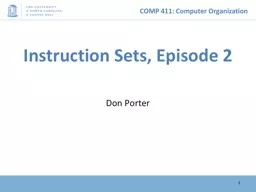 Instruction Sets, Episode 2