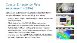 Coastal Emergency Risks Assessment (CERA)