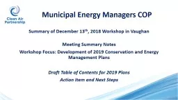 Municipal Energy Managers COP