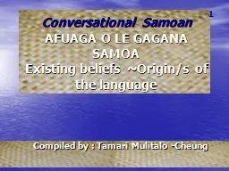 TMCHEUNG 09 Conversational Samoan