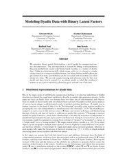 Modeling Dyadic Data with Binary Latent Factors Edward