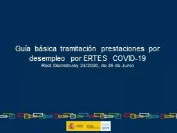 Guía  básica  tramitación prestaciones por desempleo por ERTES COVID-19