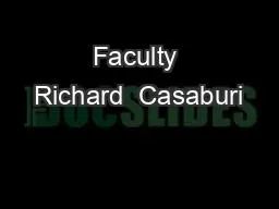 Faculty Richard  Casaburi