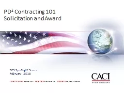 PD 2  Contracting 101 Solicitation and Award