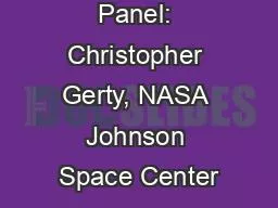 Panel: Christopher Gerty, NASA Johnson Space Center