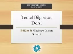 Temel Bilgisayar Dersi