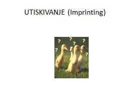 UTISKIVANJE (Imprinting)