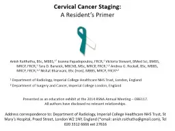 Cervical Cancer Staging: