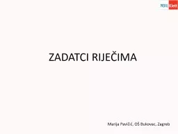 Marija Pavičić, OŠ Bukovac, Zagreb