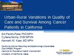 Urban-Rural Variations in Quality of Care and Survival Among Cancer Patients in California