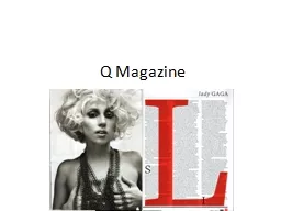 Q Magazine Q Magazine Lady Gaga