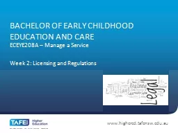 BACHELOR OF EARLY CHILDHOOD EDUCATION AND CARE