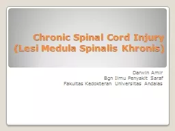 Chronic Spinal Cord Injury
