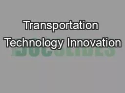 Transportation Technology Innovation