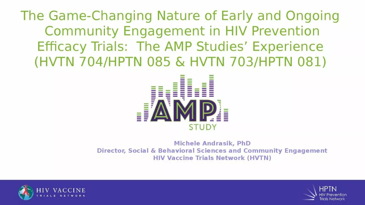 PPT-The Game-Changing Nature of Early and Ongoing Community Engagement in HIV Prevention