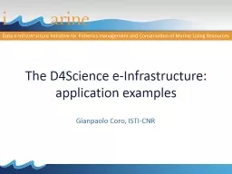 The D4Science e-Infrastructure: