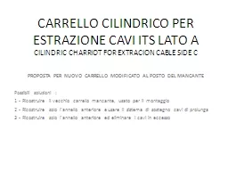 CARRELLO CILINDRICO PER ESTRAZIONE CAVI ITS LATO A