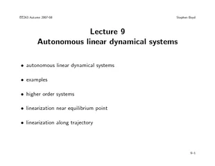 EE Autumn  Stephen Boyd Lecture  Autonomous linear dyn