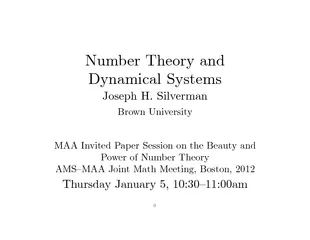 Number Theory and Dynamical Systems Joseph H