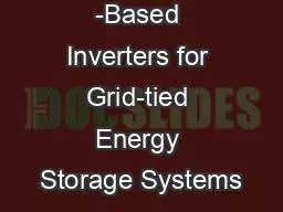 Smart  GaN -Based Inverters for Grid-tied Energy Storage Systems